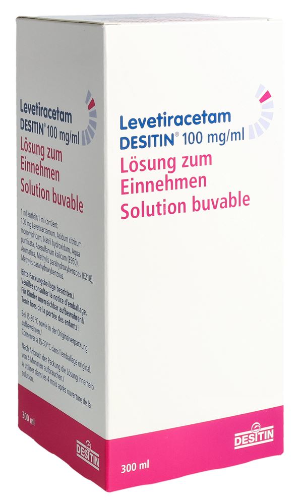 LEVETIRACETAM DESITIN sol 100 mg/ml fl 300 ml