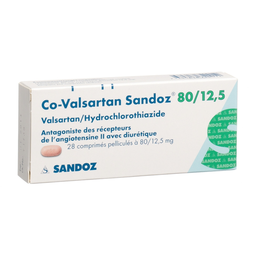 Co-Valsartan Sandoz 80/12.5, Filmtabletten