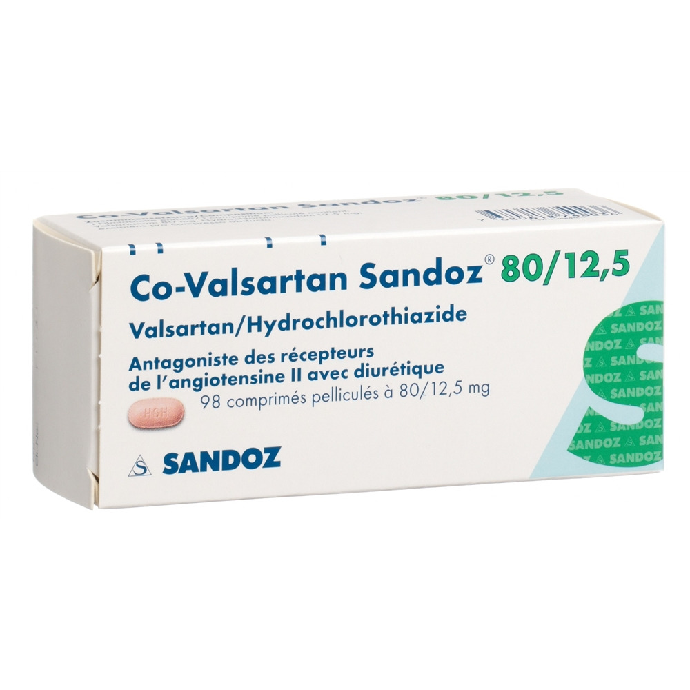 Co-Valsartan Sandoz 80/12.5, Filmtabletten