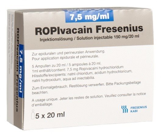 Ropivacain Fresenius 7.5 mg/ml, Injektionslösung
