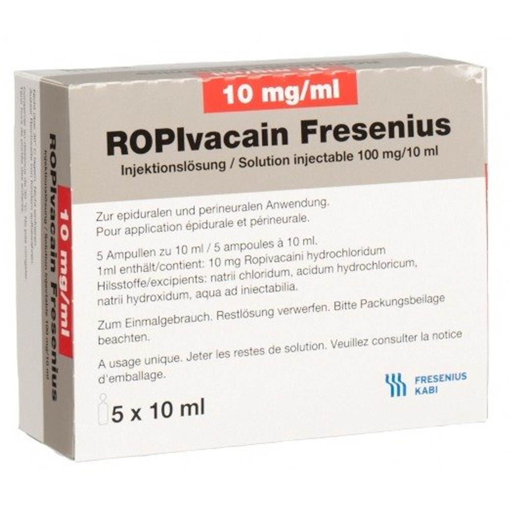 Ropivacain Fresenius 10 mg/ml, Injektionslösung