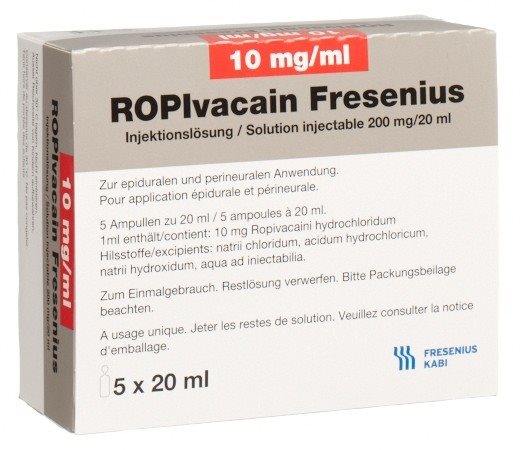 ROPIVACAIN Fresenius 10 mg/ml 20ml amp 5 pce
