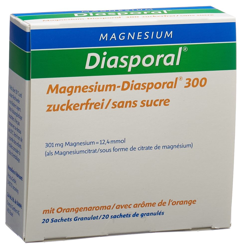 MAGNESIUM DIASPORAL 300 mg sans sucre sach 20 pce
