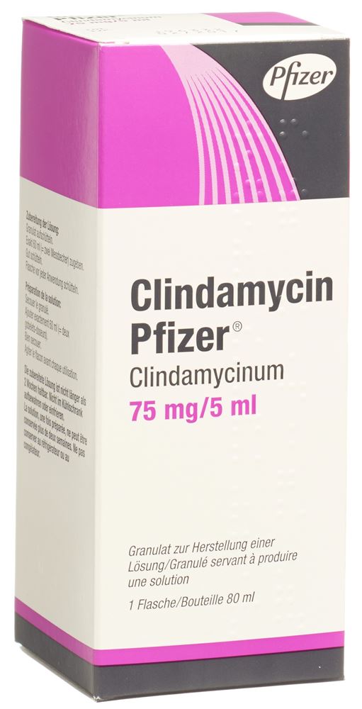 CLINDAMYCIN Pfizer gran 75 mg/5ml fl 80 ml
