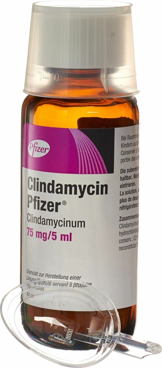 CLINDAMYCIN Pfizer gran 75 mg/5ml fl 80 ml