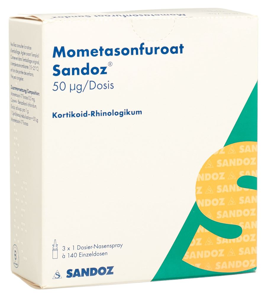 FUROATE MOMETASON Sandoz 50 mcg 3 spr dos 140 dos