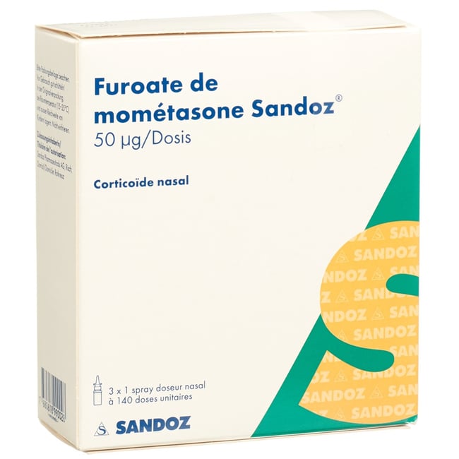 FUROATE MOMETASON Sandoz 50 mcg 3 spr dos 140 dos