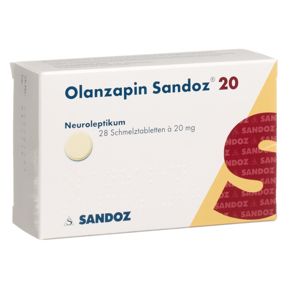OLANZAPINE Sandoz cpr orodisp 20 mg 28 pce