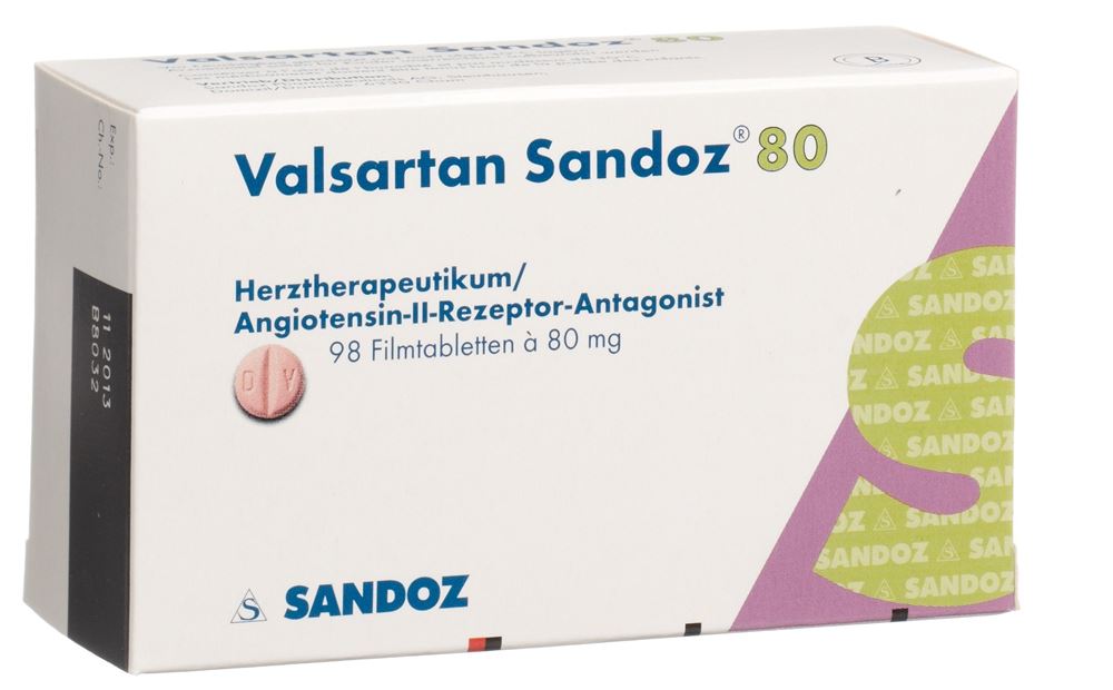 VALSARTAN Sandoz cpr pell 80 mg 98 pce