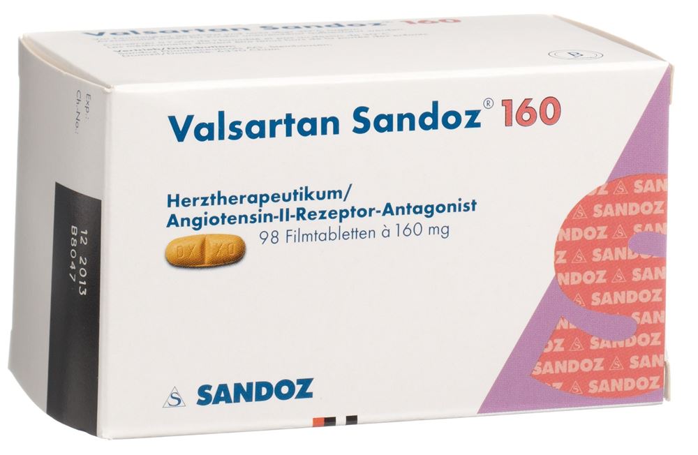 Valsartan Sandoz 160, Filmtabletten