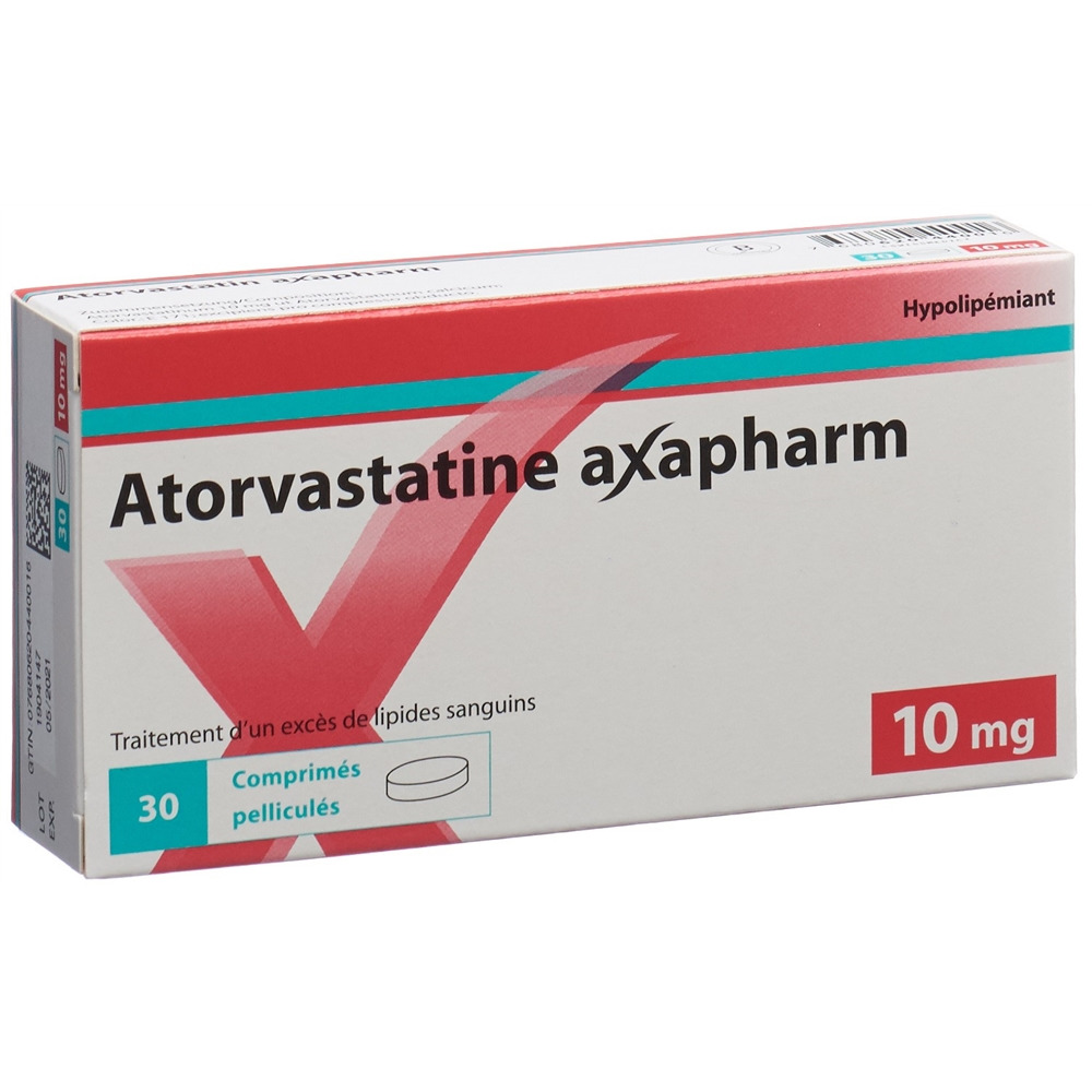 ATORVASTATINE axapharm cpr pell 10 mg 30 pce