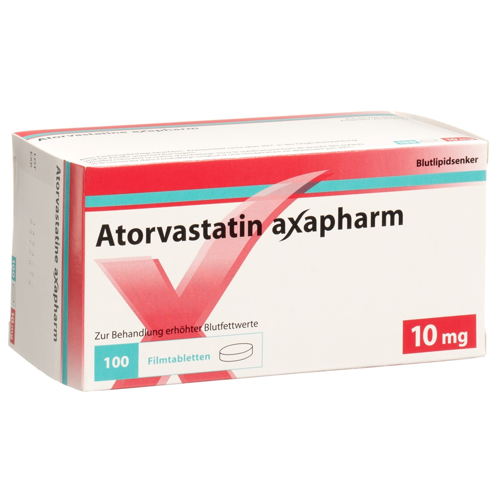 Atorvastatin axapharm 10 mg, Filmtabletten