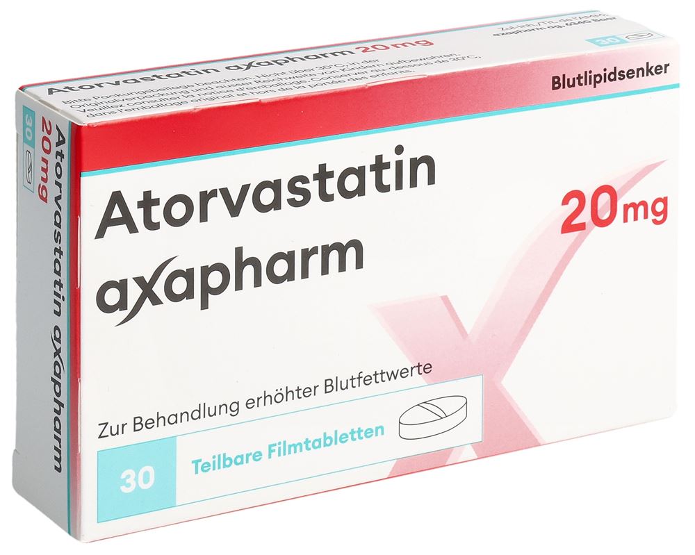 Atorvastatin axapharm 20 mg, Filmtabletten