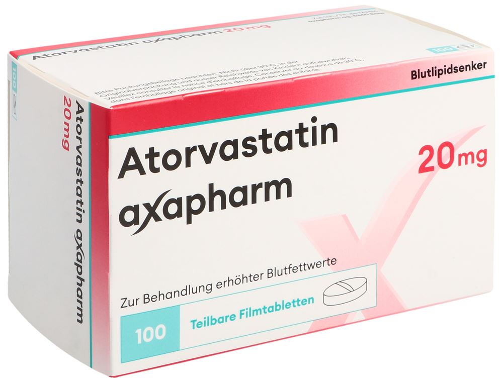 Atorvastatin axapharm 20 mg, Filmtabletten