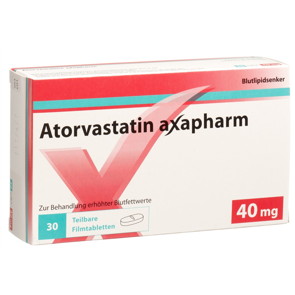 Atorvastatin axapharm 40 mg, Filmtabletten