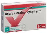 ATORVASTATINE axapharm cpr pell 80 mg 30 pce