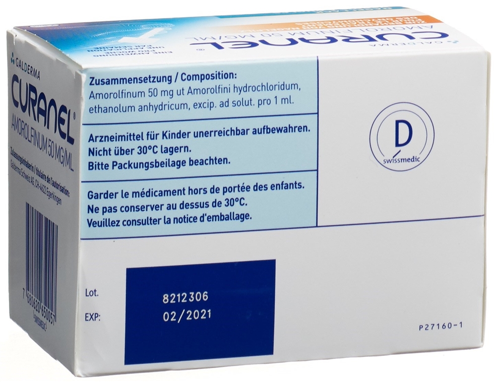 CURANEL vernis à ongles Amorolfin 50 mg/ml 2.5 ml