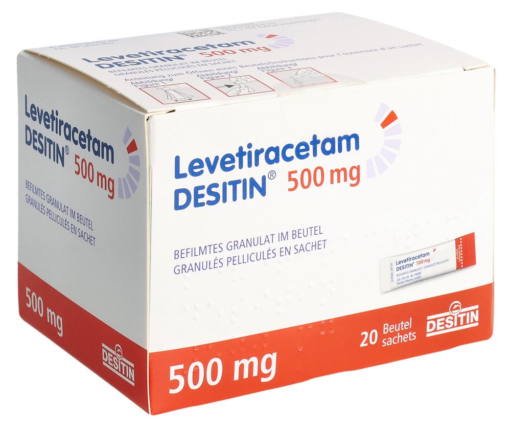 Levetiracetam Desitin 500 mg, befilmtes Granulat im Beutel