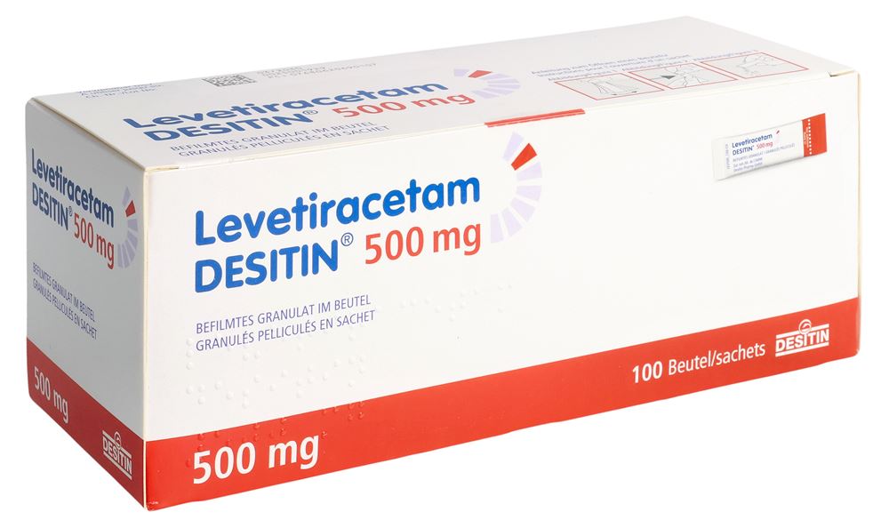 LEVETIRACETAM DESITIN mini cpr pel 500 mg 100 pce