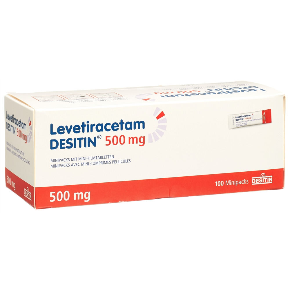 LEVETIRACETAM DESITIN mini cpr pel 500 mg 100 pce