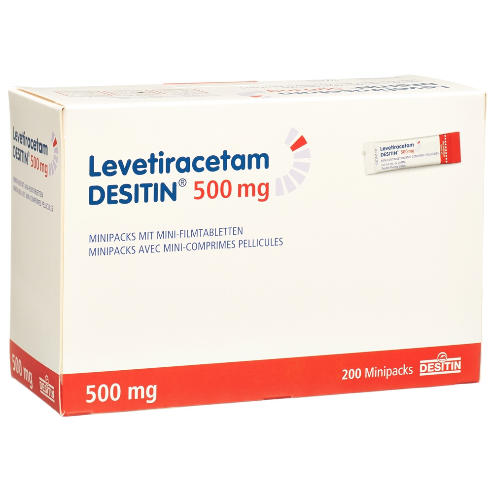 LEVETIRACETAM DESITIN mini cpr pel 500 mg 200 pce