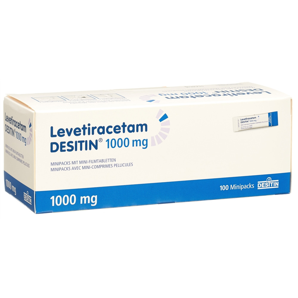 LEVETIRACETAM DESITIN mini cpr pel 1000 mg 100 pce