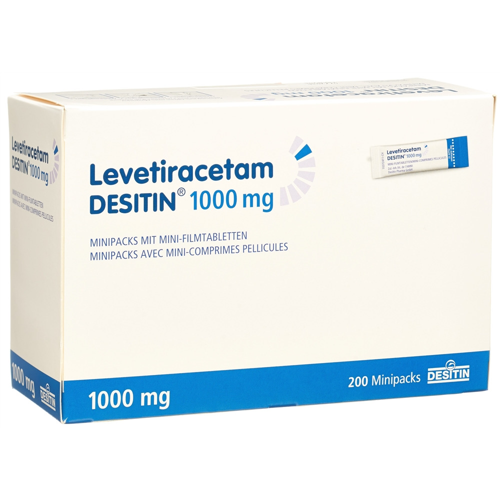 LEVETIRACETAM DESITIN mini cpr pel 1000 mg 200 pce