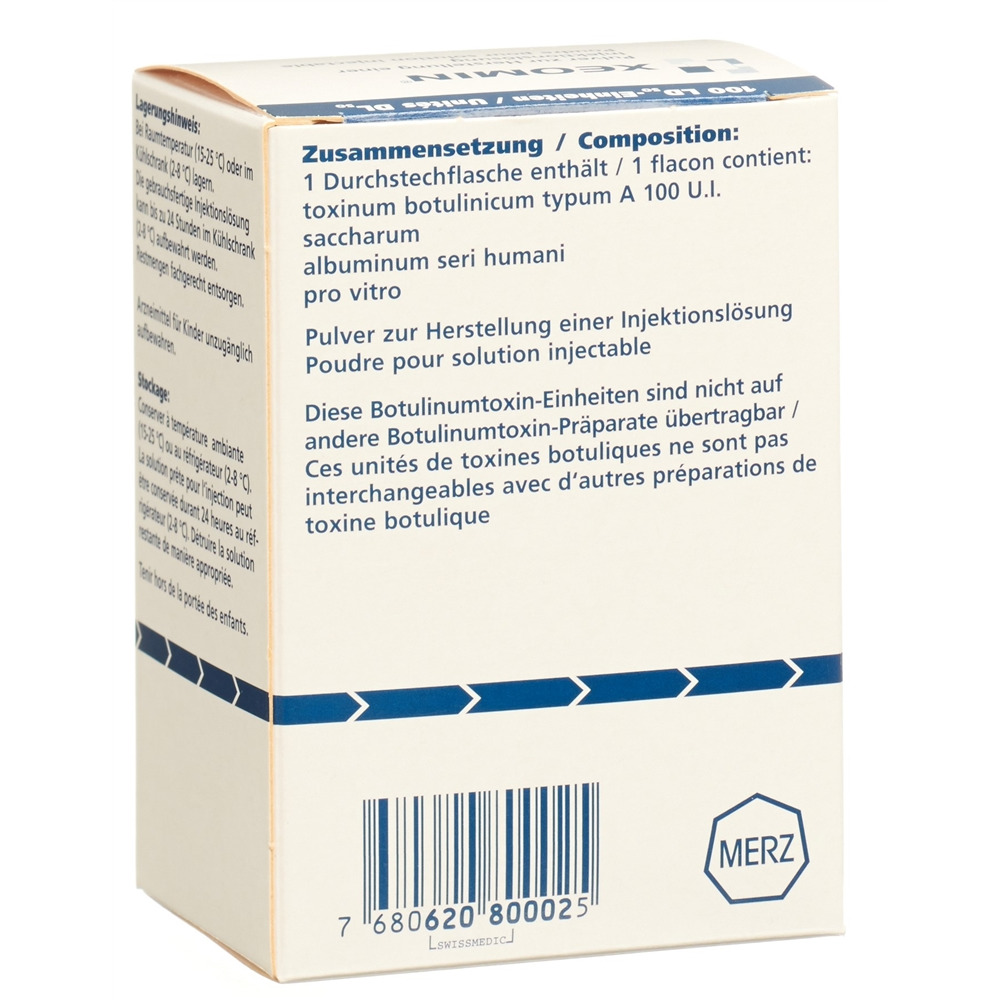 XEOMIN subst sèche 100 U flac