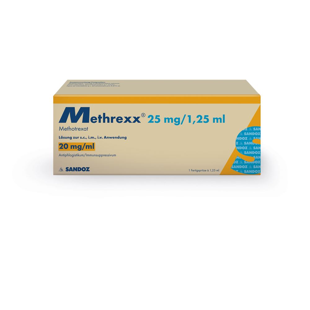 METHREXX sol inj 25 mg/1.25ml ser pré 1.25 ml