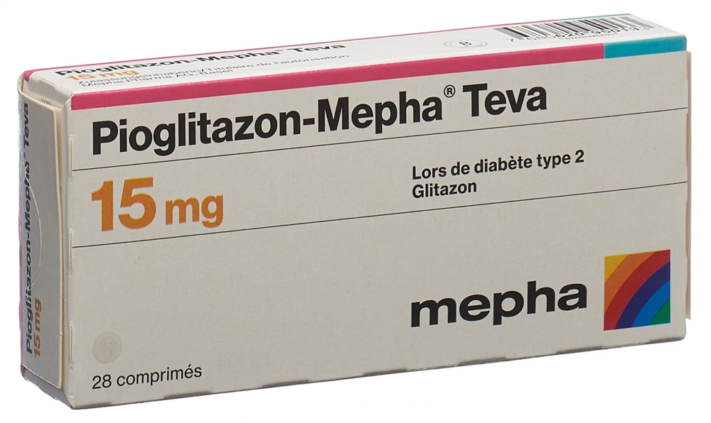 Pioglitazon-Mepha Teva 15 mg, Tabletten