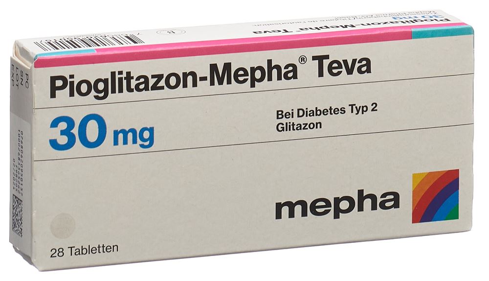 Pioglitazon-Mepha Teva 30 mg, Tabletten