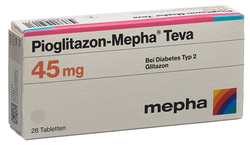 Pioglitazon-Mepha Teva 45 mg, Tabletten