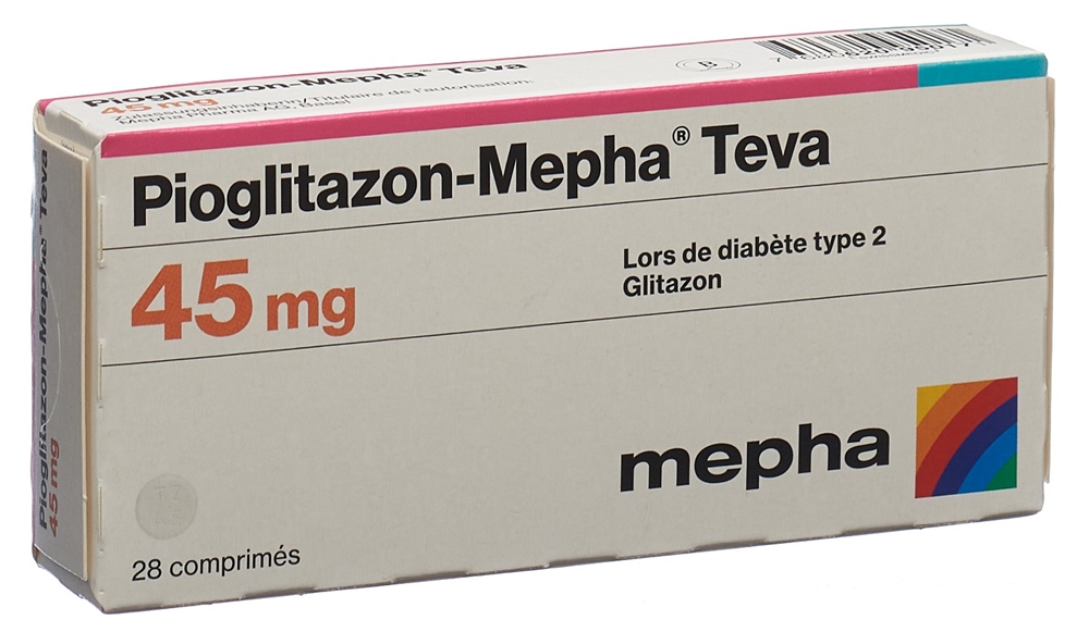 Pioglitazon-Mepha Teva 45 mg, Tabletten