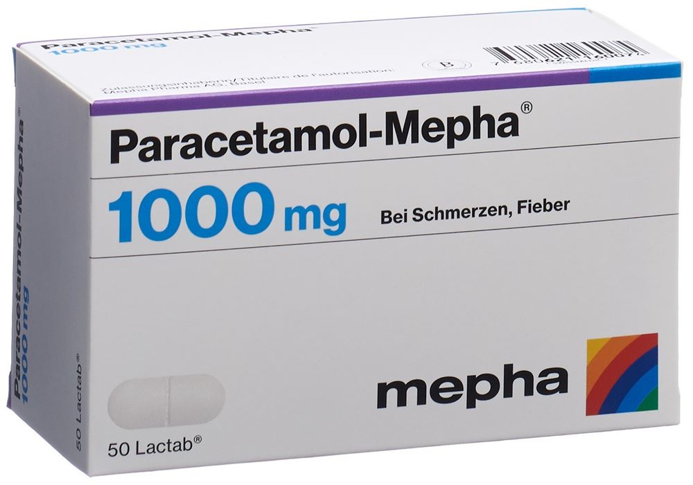 PARACETAMOL Mepha cpr pell 1000 mg 50 pce