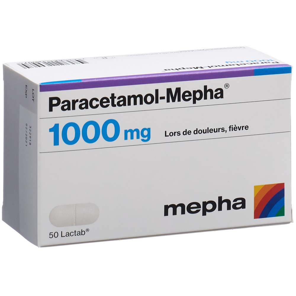 PARACETAMOL Mepha cpr pell 1000 mg 50 pce