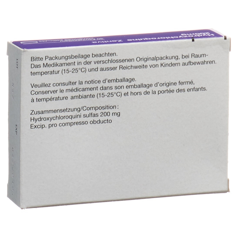 HYDROXYCHLOROQUINE Zentiva cpr pell 200 mg 30 pce