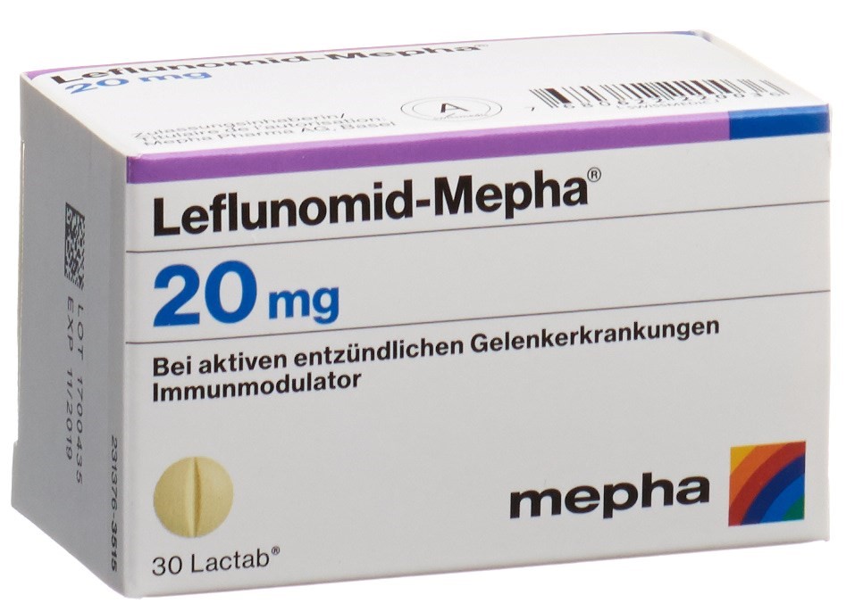 LEFLUNOMID Mepha Lactab 20 mg bte 30 pce