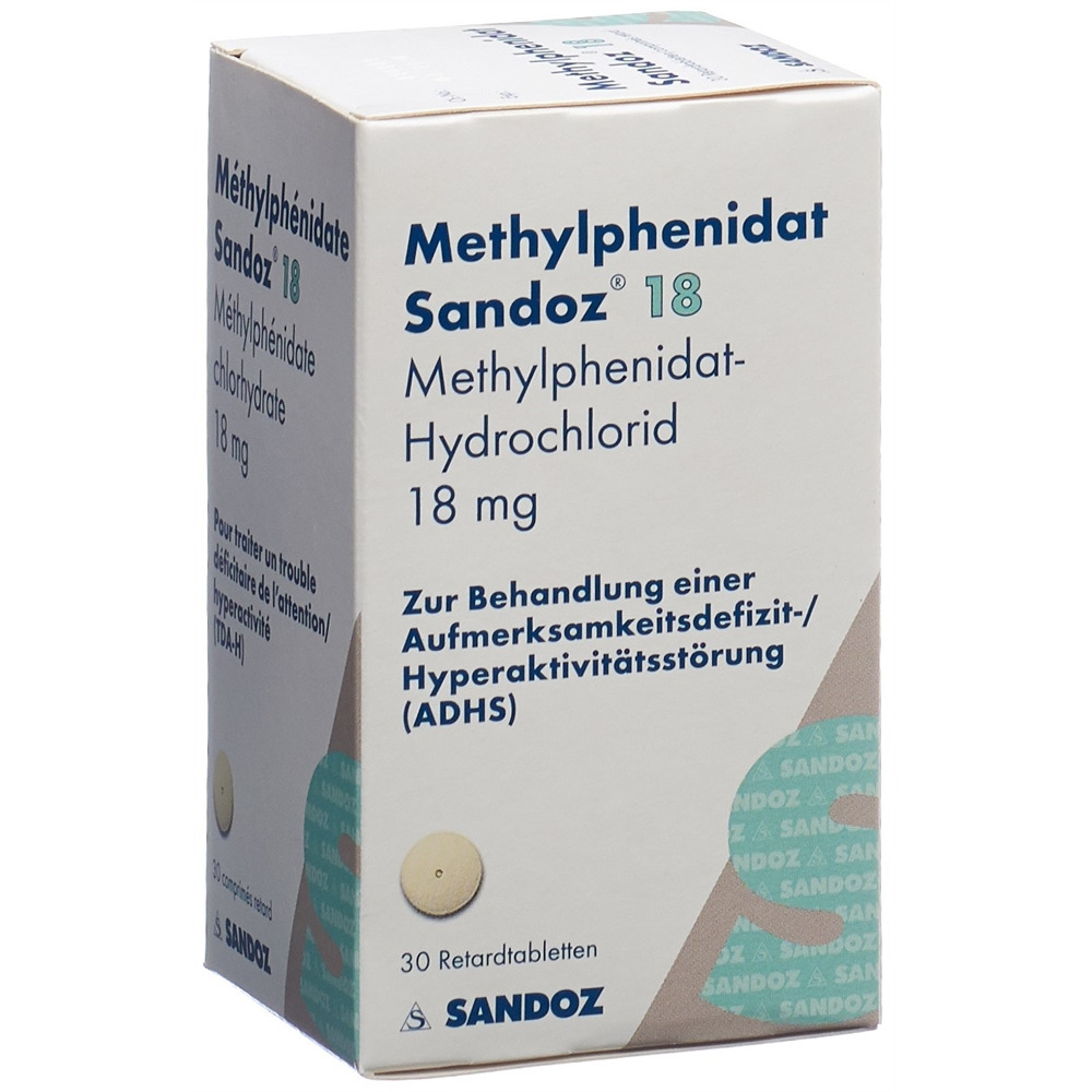 METHYLPHENIDATE Sandoz cpr ret 18 mg bte 30 pce