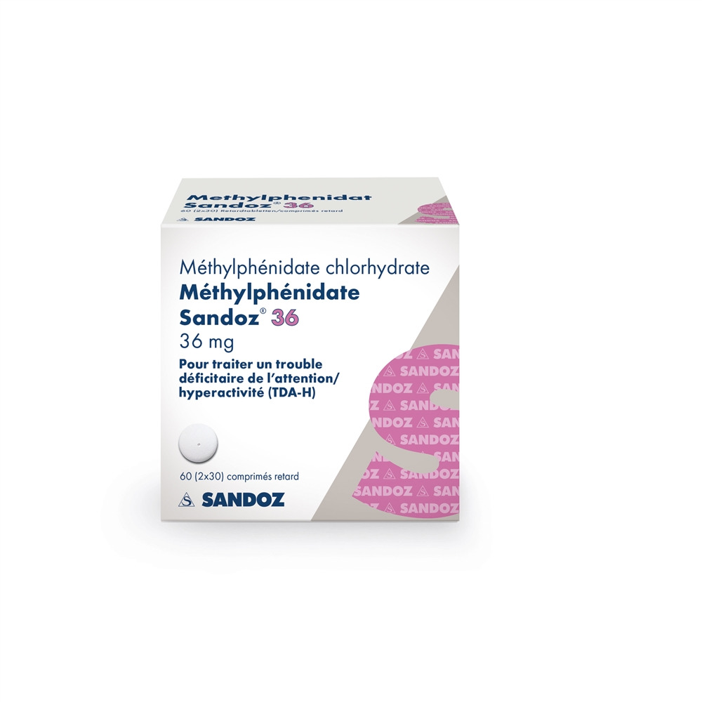 METHYLPHENIDATE Sandoz cpr ret 36 mg bte 60 pce