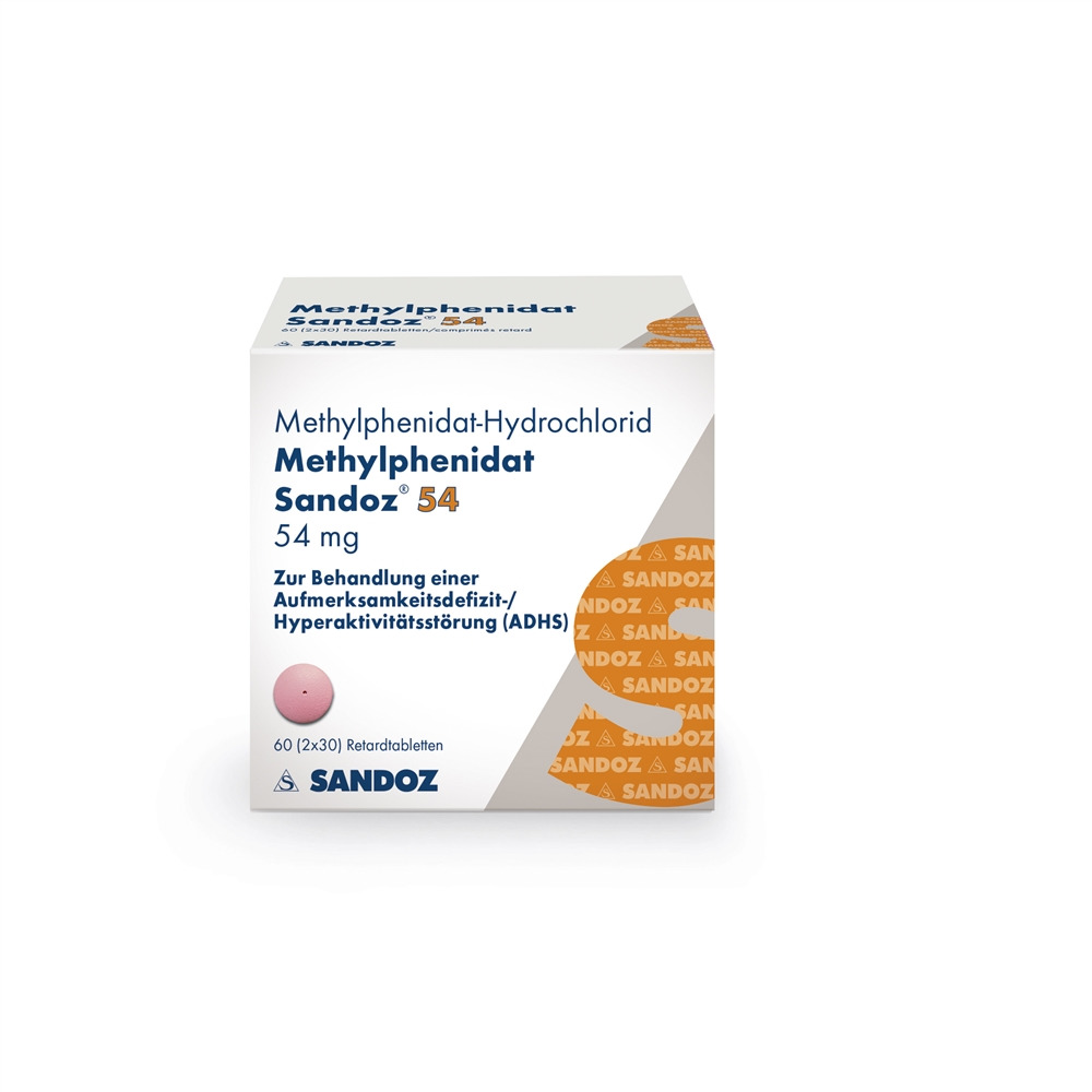 METHYLPHENIDATE Sandoz cpr ret 54 mg bte 60 pce