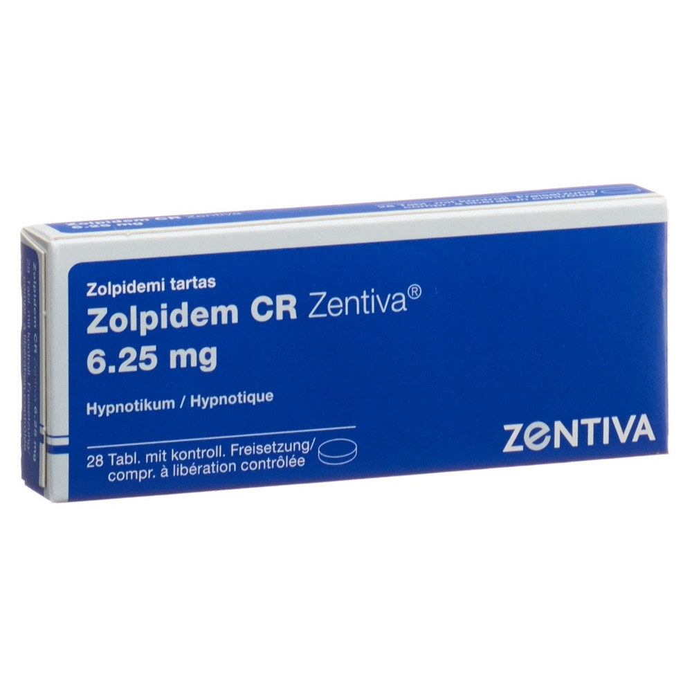 Zolpidem CR Zentiva 6,25 mg, Tabletten mit kontrollierter Wirkstoff-Freigabe
