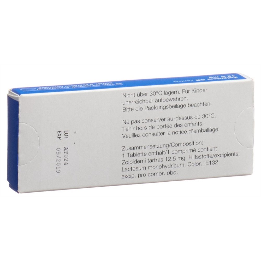 Zolpidem CR Zentiva 6,25 mg, Tabletten mit kontrollierter Wirkstoff-Freigabe