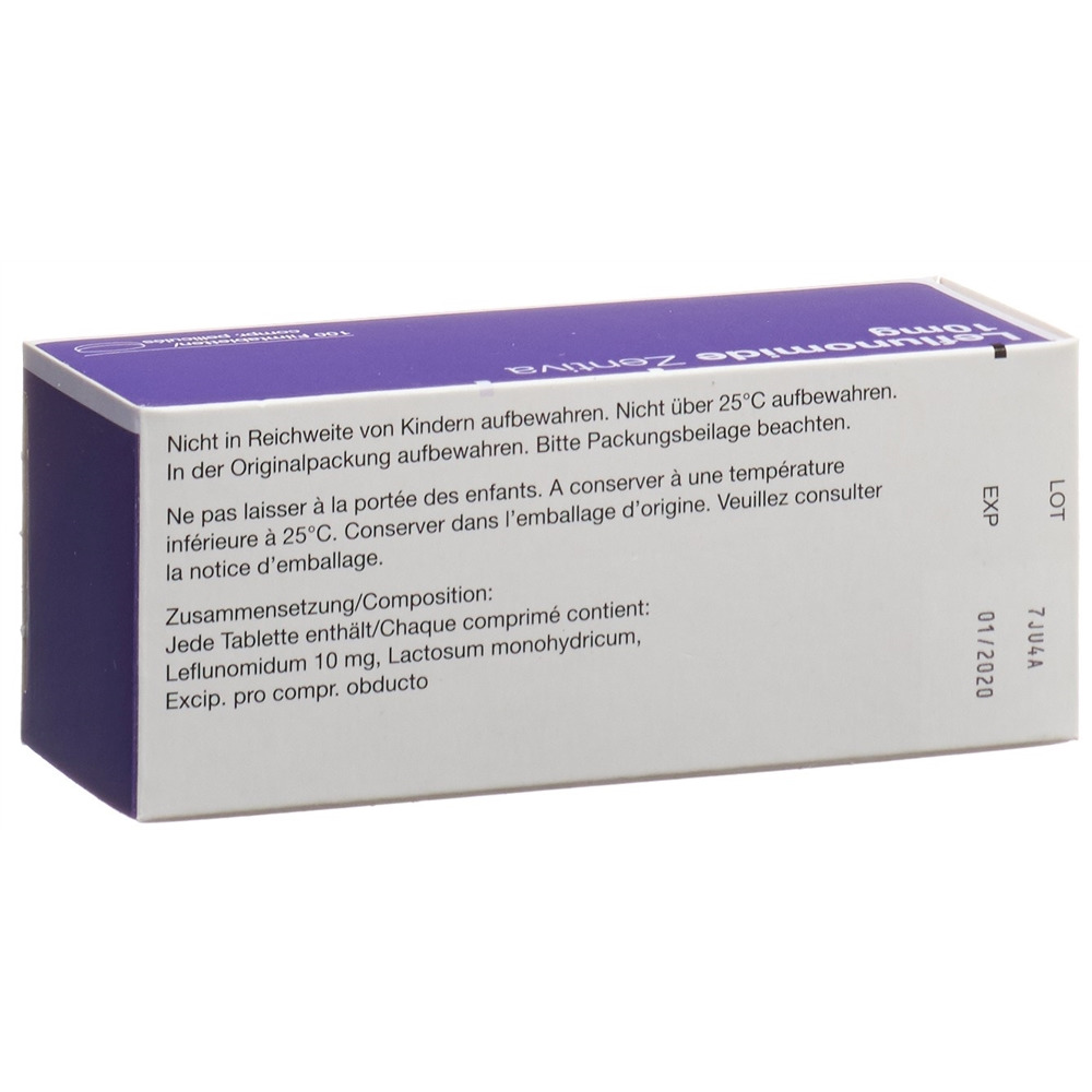 LEFLUNOMIDE Zentiva cpr pell 20 mg bte 100 pce