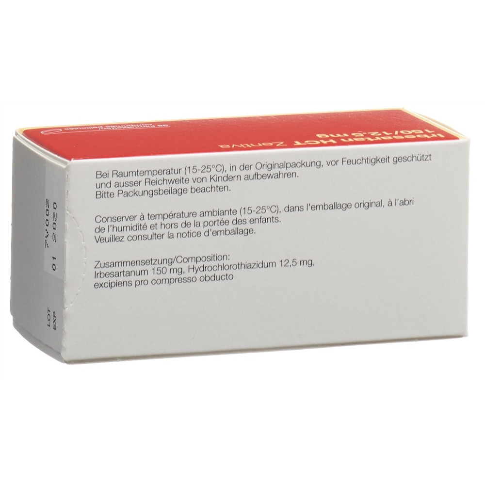 IRBESARTAN HCT Zentiva cpr pell 150/12.5mg 98 pce