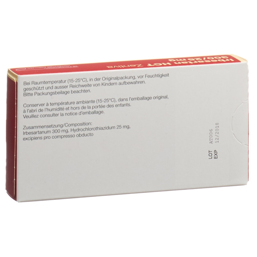 Irbesartan HCT Zentiva 300/25 mg, Filmtabletten