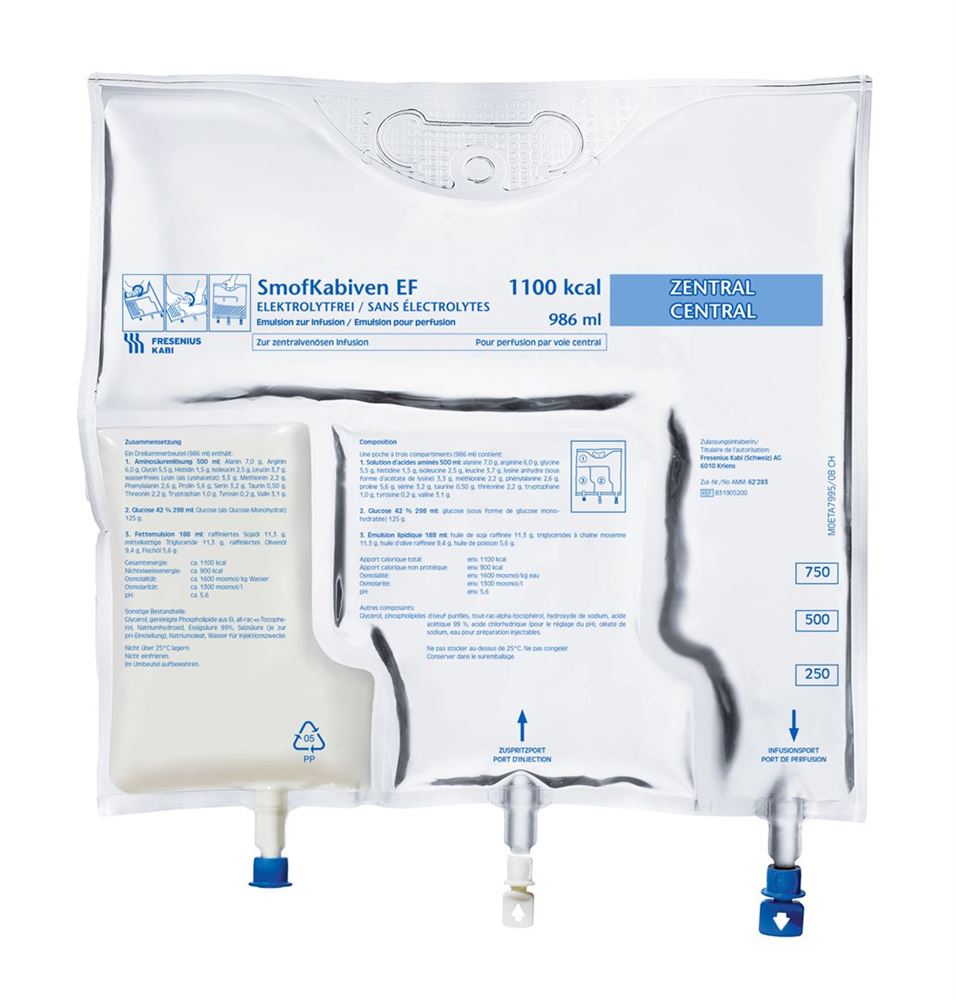 SmofKabiven EF, Infusionsemulsion 986 ml
