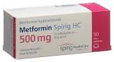 Metformine Spirig HC, cpr pell 500 mg (ancien), 50 pce