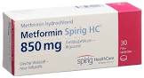 Metformine Spirig HC, cpr pell 850 mg (ancien), 30 pce
