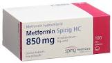 Metformine Spirig HC, cpr pell 850 mg (ancien), 100 pce