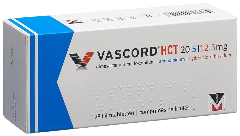 VASCORD HCT cpr pell 20/5/12.5 mg 98 pce